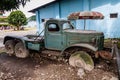 A vintage Soviet-made truck ZIL-157 in the Indonesian Air Force Museum Royalty Free Stock Photo